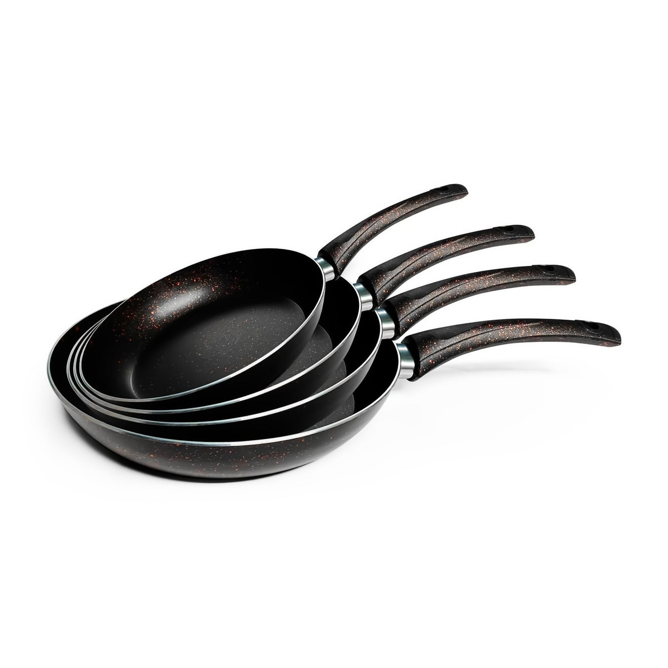 Granite noire 4 pcs frying pan set 16,18,20,24